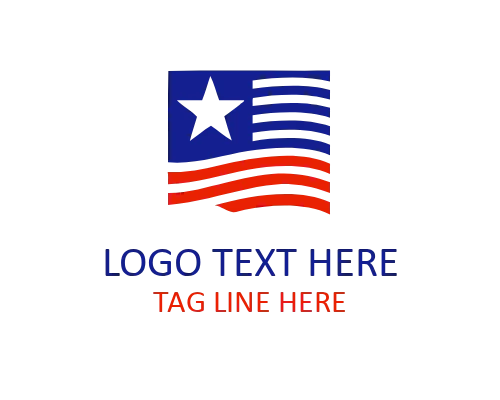 USA Flag Minimal Badge Logo