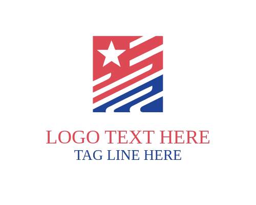  USA Flag Outline Logo