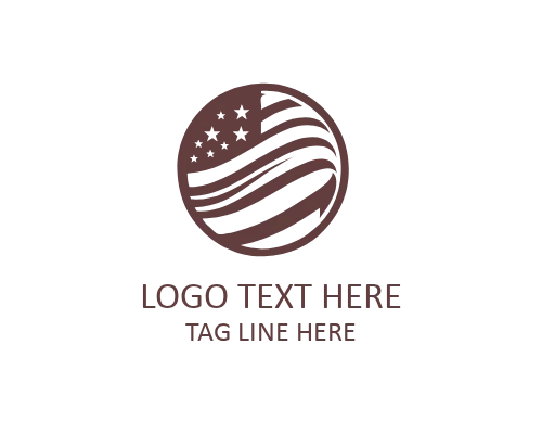 USA Flag Premium Emblem Logo