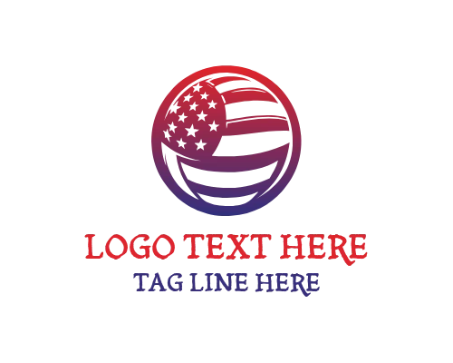 USA Volleyball Ball Logo