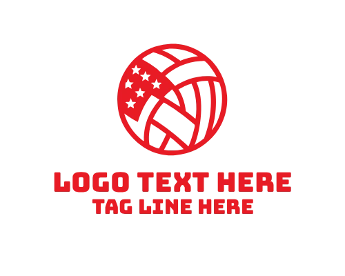 USA Volleyball Ring Logo