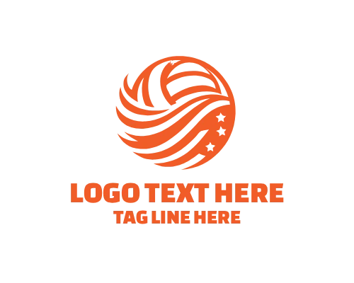 USA Volleyball Spike Logo