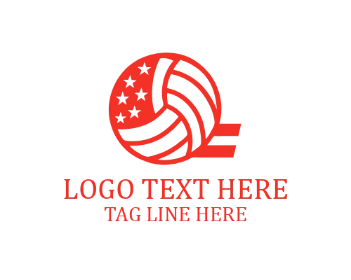 USA Volleyball Stripe Logo