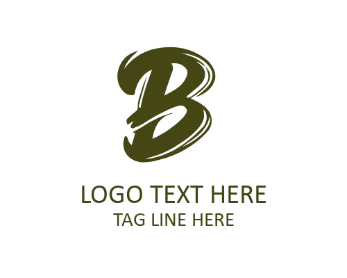 Vector Brush Letter B Logo for Professional Branding