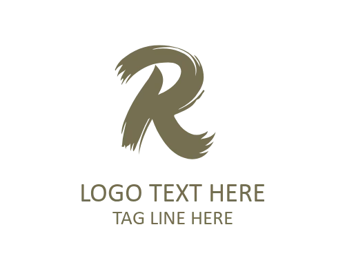 Vector Paint Brush Letter R Logo for Professional Branding
