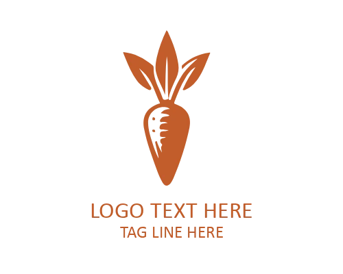 Vegan Carrot Vegetable Logo
