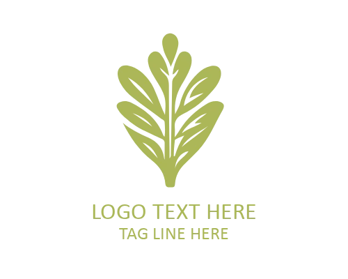 Vegan Spinach Vegetable Logo