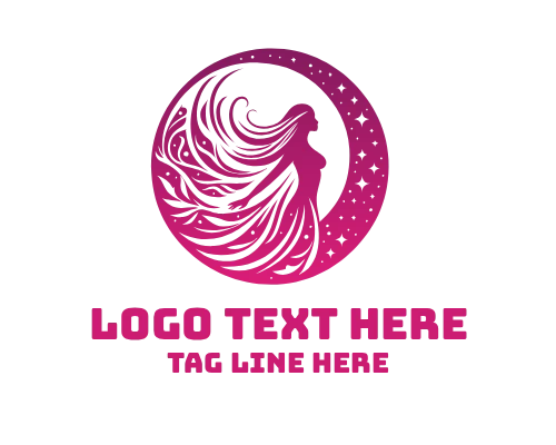 Veiled Moon Woman Logo