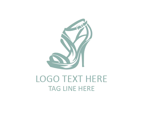 Velvet Curve Heel Logo for Elegant Luxury Brands