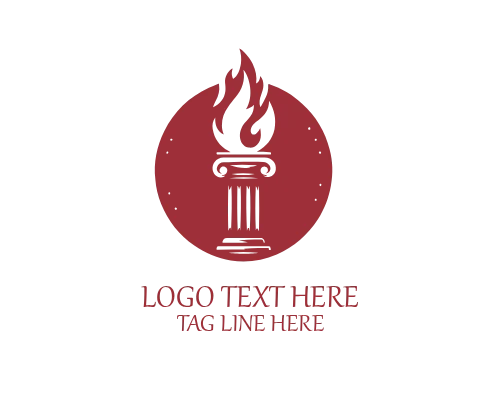 Vertical Flame Pillar Logo for Energy, Power, and Inspirational Brands