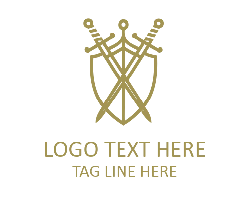 Vertical Monoline Sword Logo