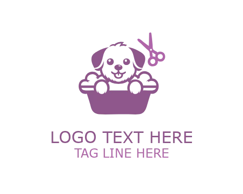 Veterinary Dog Grooming Logo