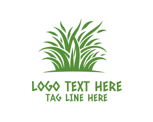 Vibrant Grass Logo for Lawn and Garden Branding