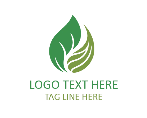 Vibrant Green Leaf Logo