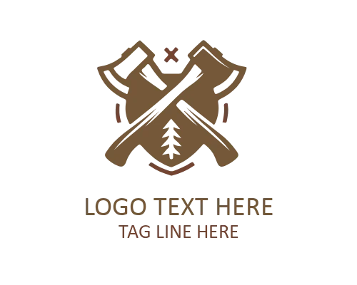 Viking Axe Shield Logo for Norse and Fantasy Brands