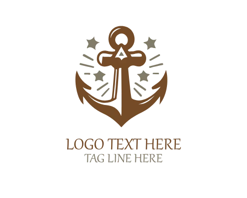 Vintage Anchor Emblem Logo for Classic Marine and Retro Brands