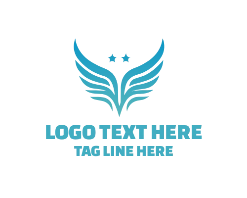 Vintage Angel Wings Logo