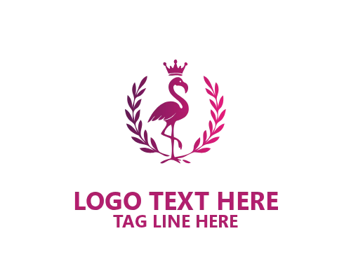 Vintage Beach Club Flamingo Logo
