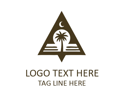 Vintage Beach Emblem Logo for Retro Coastal Branding