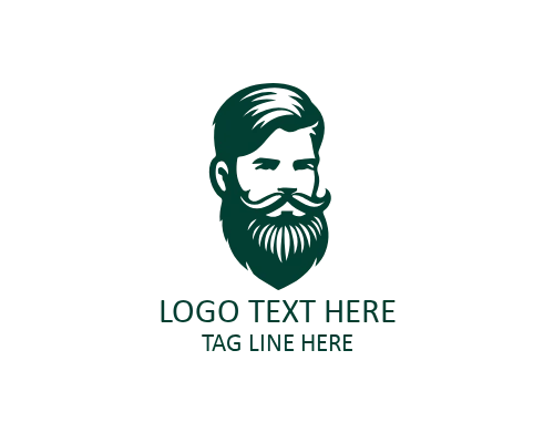 Vintage Beard Guy Barber Logo