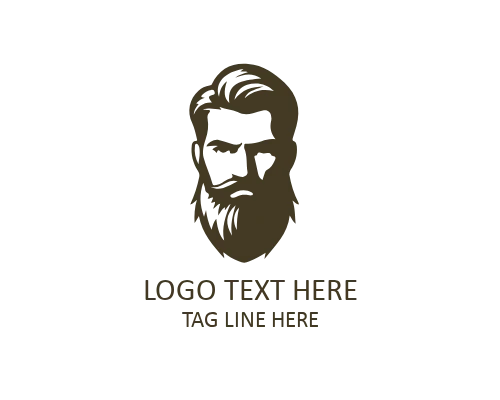 Vintage Beard Guy Barber Logo