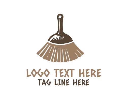 Vintage Broom Cleaning Logo