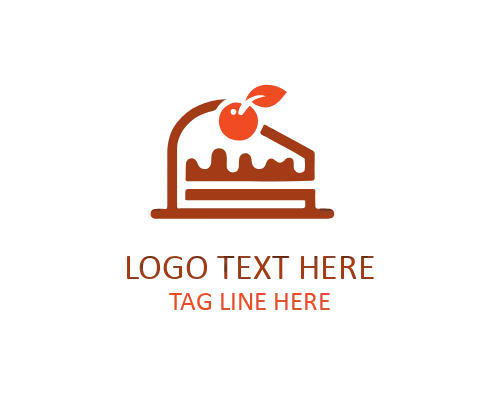 Vintage Cake Slice Bakery Logo