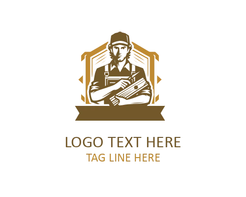 Vintage Carpenter Badge Logo