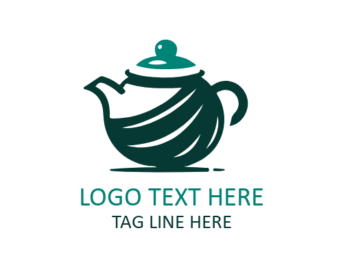 Vintage Ceramic Teapot Logo for Classic, Artisan, and Retro Brands