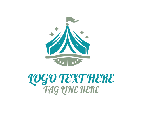 Vintage Circus Tent Logo