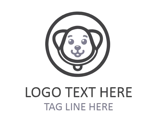 Vintage Dog Emblem Badge Logo