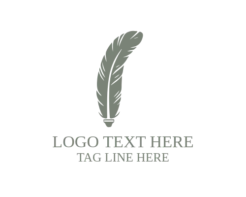 Vintage Education Feather Pen Logo