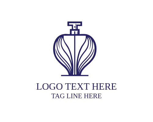 Vintage Elegant Perfume Logo for Classic Luxury Fragrance Brands