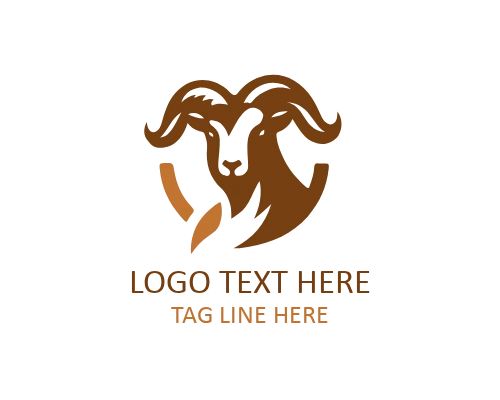 Vintage Farm Goat Logo