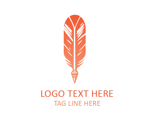 Vintage Feather Pen Logo