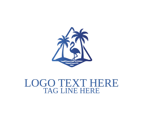 Vintage Flamingo Poster Logo