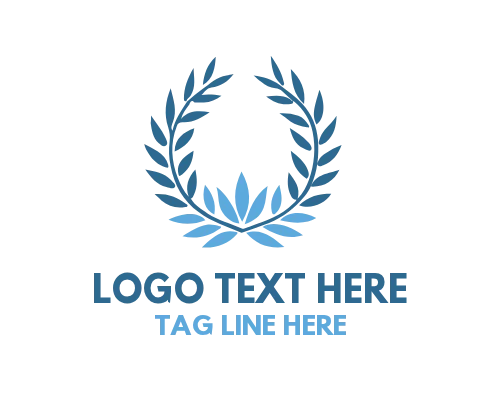 Vintage Floral Decorative Wreath Logo