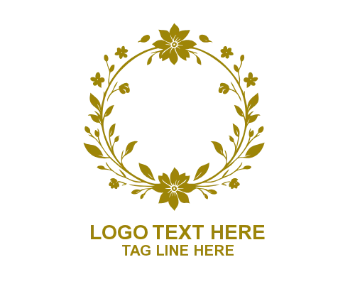 Vintage Floral Emblem Logo