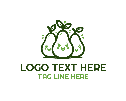 Vintage Hand Drawn Pear Fruit Logo for Organic and Farm Brands