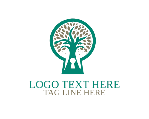 Vintage Keyhole Logo for Antique, Home, and Classic Security Brands