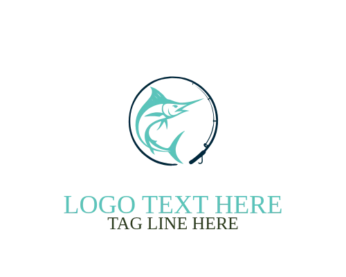 Vintage Marlin Fishing Logo