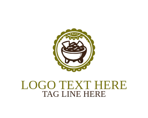 Vintage Mexican Food Badge Logo