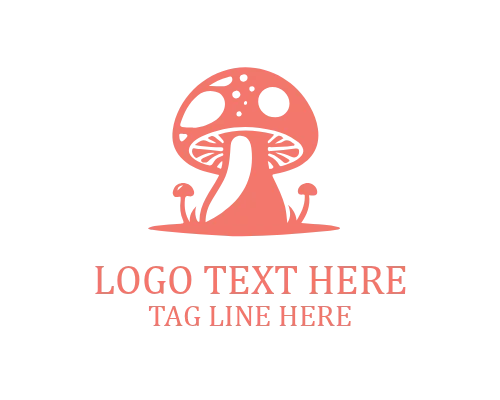 Vintage Mushroom Emblem Badge Logo