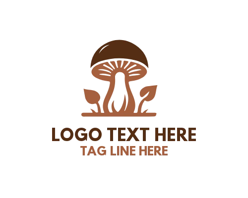 Vintage Mushroom Logo for Organic and Artisan Branding