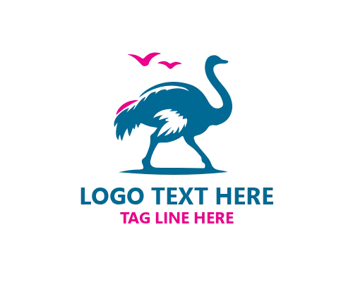 Vintage Ostrich Retro Logo