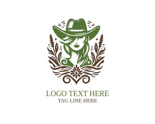 Vintage Outline Cowgirl Logo