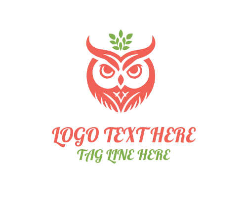 Vintage Owl Stamp Logo