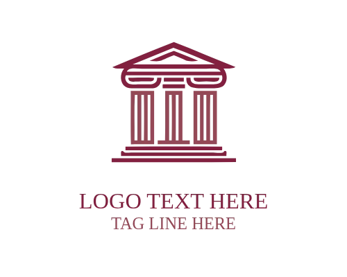 Vintage Pillar Traditional Architecture Logo for Heritage Branding