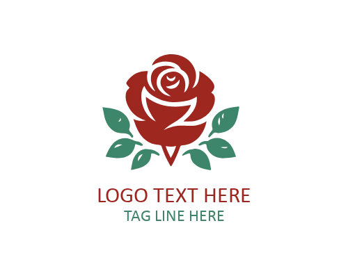 Vintage Rose Emblem Logo