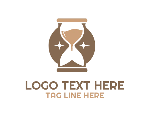 Vintage Sand Timer Logo